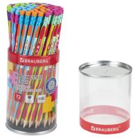 Карандаш чернографитный BRAUBERG "MIX", 1 шт., HB, с ластиком, корпус ассорти, 181760 Карандаш чернографитный BRAUBERG "MIX", 1 шт., HB, с ластиком, корпус ассорти, 181760