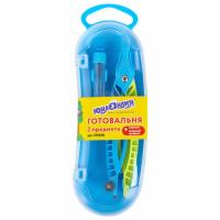 Готовальня ЮНЛАНДИЯ, 2 предмета: пластиковый циркуль 120 мм, грифель, пенал