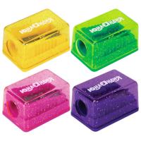 Точилка ЮНЛАНДИЯ "Космо Мини", с контейнером, пластиковая, корпус ассорти