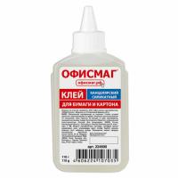 Клей канцелярский силикатный ОФИСМАГ (для бумаги, картона) 110 г