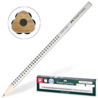 Карандаш чернографитный FABER-CASTELL, 1 шт., "Grip 2001", НВ, трехгранный