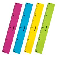 Линейка пластиковая 20 см ЮНЛАНДИЯ "Color", тонированная, ассорти