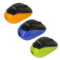 Точилка BRAUBERG "Click", с контейнером, пластиковая, корпус ассорти