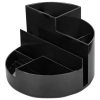 Подставка-органайзер BRAUBERG DELTA, 6 отделений, 130х130х90 мм, черная