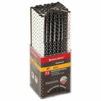 Карандаш чернографитный BRAUBERG "PREMIUM TURKEY", 1 шт., "Dots", НВ, ассорти, дисплей