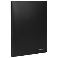 Папка на 2 кольцах BRAUBERG "Office", 25 мм, черная, до 170 листов, 0,5 мм