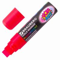 Маркер меловой "POP-ART" КРАСНЫЙ, 15 мм, стираемый, для гладких поверхностей, BRAUBERG