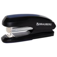 Степлер №24/6, 26/6 BRAUBERG "Extra", до 30 листов, черно-синий