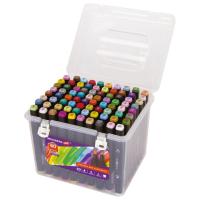 Маркеры для скетчинга двусторонние BRAUBERG ART DEBUT "BLACK", НАБОР 80 шт., пластиковый кейс