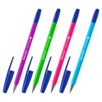 Ручка шариковая BRAUBERG "M-500 NEON", СИНЯЯ, корпус ассорти, узел 0,7 мм, линия письма 0,35 мм