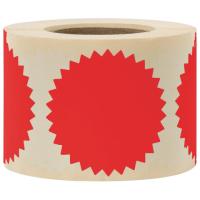 Этикетка самоклеящаяся для опечатывания документов ЗВЕЗДОЧКА красная, 52 мм, 500 шт., BRAUBERG