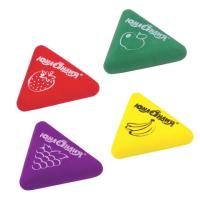 Ластик ЮНЛАНДИЯ "Трио", 35х35х10 мм, цвет ассорти, треугольный