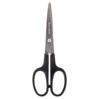 Ножницы BRAUBERG "Standard" 160 мм, черные, классической формы, 2-х сторонняя заточка