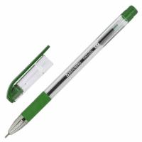 Ручка шариковая масляная с грипом BRAUBERG "Max-Oil", ЗЕЛЕНАЯ, игольчатый узел 0,7 мм, линия письма 0,35 мм