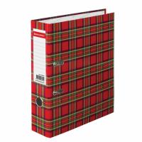 Папка-регистратор BRAUBERG, ламинированная, 75 мм, шотландка