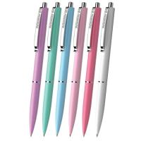 Ручка шариковая автоматическая SCHNEIDER (Германия) "K15 Pastel", СИНЯЯ, пастель ассорти, узел 1 мм