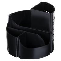 Подставка-органайзер STAFF Basic, 120х120х110 мм, 5 отделений, черная