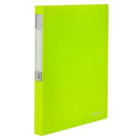 Папка 40 вкладышей BRAUBERG "Neon", 25 мм, неоновая, зеленая, 700 мкм