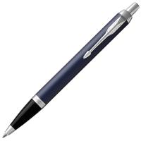 Ручка шариковая PARKER "IM Core Matte Blue CT", корпус темно-синий лак, хромированные детали, синяя