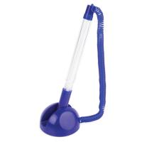 Ручка шариковая настольная BRAUBERG "Стенд-Пен", СИНЯЯ, пружинка, корпус синий, линия 0,5 мм