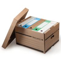 Короб архивный (405х330х265 мм), надстраиваемый, с крышкой, гофрокартон, BRAUBERG