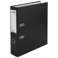 Папка-регистратор STAFF "Manager" с покрытием из ПВХ, 70 мм, без уголка, черная