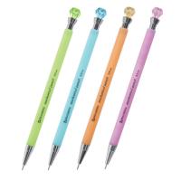 Карандаш механический 0,5 мм, BRAUBERG "Diamond", корпус ассорти, хромированные детали