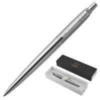 Ручка шариковая PARKER "Jotter Core Stainless Steel CT", корпус серебристый, детали хром, синяя