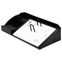 Подставка под календарь + органайзер 3 отделения, STAFF "MANAGER", 310х150х75 мм, черный