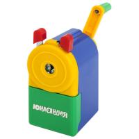 Точилка механическая ЮНЛАНДИЯ "Светофор", металлический механизм, корпус голубой