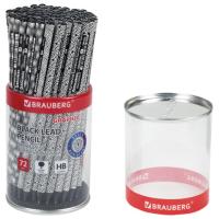 Карандаш чернографитный BRAUBERG "GRAPHIC", 1 шт., HB, корпус ассорти
