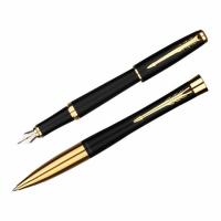 Набор PARKER "Urban Black GT": шариковая ручка синяя и перьевая ручка синяя