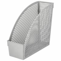 Лоток вертикальный для бумаг STAFF "Profit", 270х100х250 мм, сетчатый, полипропилен, серый