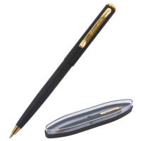 Ручка подарочная шариковая BRAUBERG "Maestro", СИНЯЯ, корпус черный с золотистым, линия письма 0,5 мм