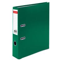 Папка-регистратор, покрытие пластик, 75 мм, ПРОЧНАЯ, с уголком, BRAUBERG, зеленая