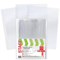 Папки-файлы перфорированные А4 STAFF "ЭКОНОМ", КОМПЛЕКТ 100 шт., гладкие, 22 - 25 мкм