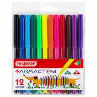 Фломастеры ПИФАГОР "Веселая такса", 12 цветов, вентилируемый колпачок