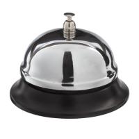 Звонок настольный для ресепшн, хромированный, диаметр 8,5 см, BRAUBERG