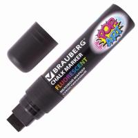 Маркер меловой "POP-ART" ЧЕРНЫЙ, 15 мм, стираемый, для гладких поверхностей, BRAUBERG