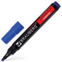 Маркер перманентный BRAUBERG "Contract", СИНИЙ, круглый наконечник, 3 мм