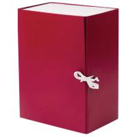 Короб архивный А4 (240х330 мм), 150 мм, 2 завязки, бумвинил, до 1400 листов, бордовый, BRAUBERG
