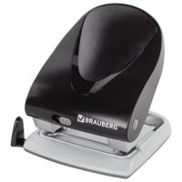 Дырокол BRAUBERG "Jet", до 40 листов, черный