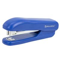 Степлер №10 BRAUBERG "SX-19", до 12 листов, с антистеплером, синий