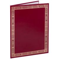 Папка адресная бумвинил бордовый, "Рамка", формат А4, STAFF