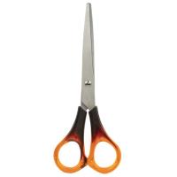 Ножницы STAFF Basic 200 мм, ручки под янтарь, ПВХ чехол с европодвесом