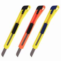 Нож канцелярский 9 мм BRAUBERG "Classic", фиксатор, корпус ассорти, упаковка с европодвесом