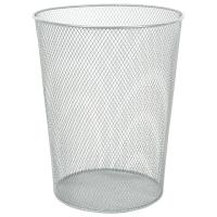 Корзина для бумаг, 9 л, металлическая, серебристая, BRAUBERG "Germanium"