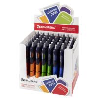 Ручка шариковая автоматическая с грипом BRAUBERG "Supreme", СИНЯЯ, корпус ассорти, узел 0,7 мм, линия письма 0,35 мм