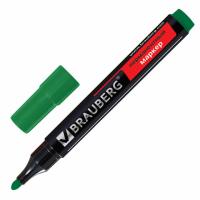 Маркер перманентный BRAUBERG "Contract", ЗЕЛЕНЫЙ, круглый наконечник, 3 мм