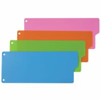 Разделитель пластиковый (полосы 100х240 мм), 12 листов, без индексации, по цветам, BRAUBERG